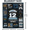 thumbnail image 2 of 12th Birthday Present for Boys,Black 12th Birthday Decorations for Boys Blanket,12th Birthday Present Ideas for 12 Year Old Boys,12th Birthday Decorations Throw Blanket for Teen Son Grandson Nephew, 2 of 6