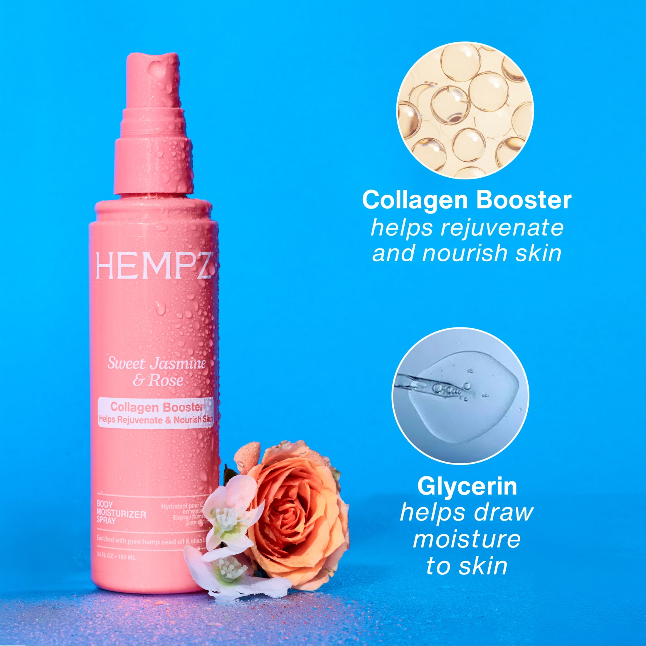 Hempz Beauty Actives Sweet Jasmine & Rose Moisturizing Body