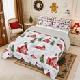 thumbnail image 3 of Erosebridal Christmas Village Full Size Comforter Sets 3-Piece,Winter Scene Bedding Comforter Set,White Green Red,Reversible,1 Comforter and 2 Pillowcases, 3 of 6