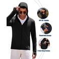 thumbnail image 5 of COOFANDY Men Full Zip UPF 50 Sun Protection Hoodie Jacket Long Sleeve Lightweight Breathable UV Shirts with Pockets, 5 of 5