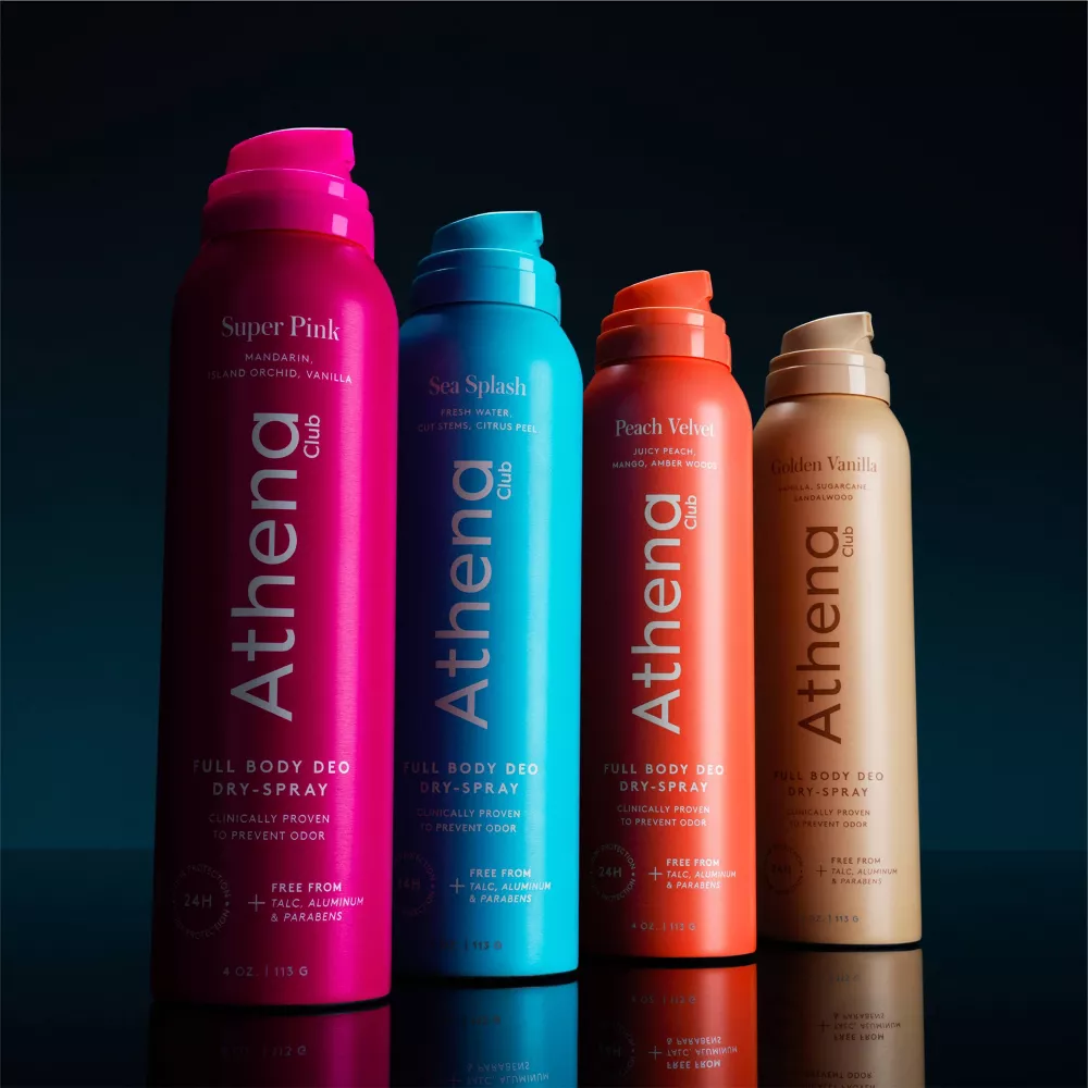 Athena Club Full Body Deodorant Spray - Super Pink - 4 Oz, Natural, Aluminum-Free