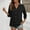 Black, variant on Enjoytime Button Down Shirts For Women Solid Color Short Sleeve Tops And Blouses Casual Business Work Summer Blouses