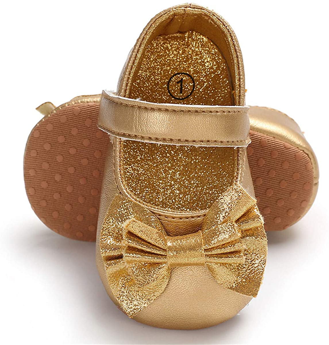 BFEERgirl Baby Girls Bowknot Shoes Soft Sole Princess Mary Jane Flat Shoes for Infant Toddler 