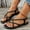 Black, variant on BYHONG Women's Strappy Beach Sandals - Vacation Ready Flat Sandals for Women, Comfortable & Lightweight Black 8