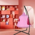 thumbnail image 6 of LAZY BUDDY Hammock Chair Set, Hanging Tree Tent w/ Steel Stand, Hammock X-Stand with Swing Tent, LED Lights, 330 lbs, Pink, 6 of 9