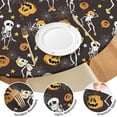 thumbnail image 4 of Dancing Skeletons Halloween Pattern Round Fitted Tablecloth with Elastic Edge,Dining Table Cover Waterproof,Outdoor Round Tablecloth for Camping,Dining,Indoor and Outdoor, 4 of 7