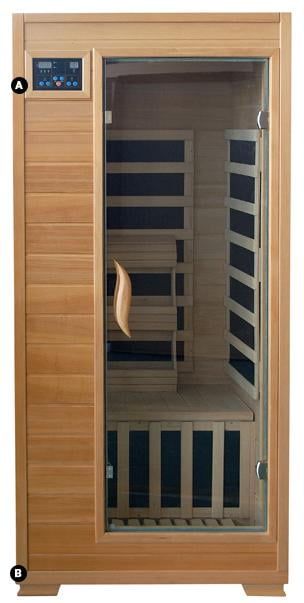 Buena Vista SA2402 1 Person Infrared Sauna with 5 Carbon Heaters Ergonomic Back Rests EZ... by HeatWave