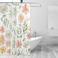 thumbnail image 2 of FREEAMG Beautiful Flowers Shower Curtain Waterproof Fabric Shower Curtains for Bathroom Decoration Curtain with 12 Hooks 60x72 Inch, 2 of 6