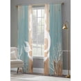 thumbnail image 3 of Coastal Mermaid Anchor Sheer Curtains 96 Inch Length 2 Panels Set, Summer Coral Ocean Vintage Wood Voile Window Treatment Semi Sheer Long Curtains Drapes for Bedroom/Living Room/Kitchen 52"x96"x2, 3 of 7