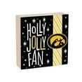 thumbnail image 2 of Iowa Hawkeyes 6" Holiday Wood Plock Shelf Sign, 2 of 4