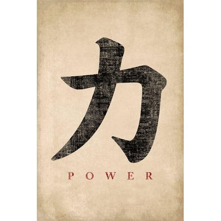 Japanese Calligraphy Power poster print