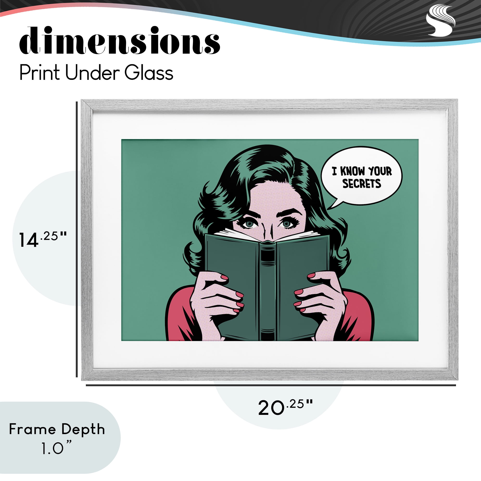 Stupell Industries Know Your Secrets Gray Framed Print Under Glass, design by Andreas Magnusson