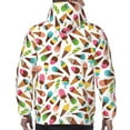 thumbnail image 7 of Cauagu Ice Cream Popsicles for Men's Pullover Hooded Sweatshirt Athletic Casual Hoodie Aautumn Hoodie Sweatshirt for Men Pullover Casual Hooded Sweatshirt-Large, 7 of 7