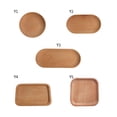 thumbnail image 2 of Wood Tray Japanese Oval Beech Small Wooden Disc Circular Wooden Dessert Plate Cake Tray, 2 of 8