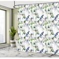 thumbnail image 5 of Ambesonne Floral Shower Curtain, Pea Blossom Design, 69"Wx70"L, Green White Blue, 5 of 5