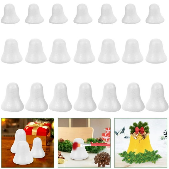 WEAVILUX 30Pcs Bell Shaped Foam Decorations for Christmas Party Crafting and Holiday Crafts