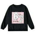 thumbnail image 3 of Kids Hoodies Sweatshirts 6 7 Six Seven Letter Hoodies Sweatshirts Comfortable Kids Unisex “67” Graphic Crewneck Sweatshirt (No Hood) Black 140(8-9 Years), 3 of 7