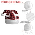 thumbnail image 4 of KLL Christmas Hats for Adults Plush Christmas Buffalo Plaid Print Santa Hat Xmas Fluffy Santa Claus Hat for Women Men, 4 of 6