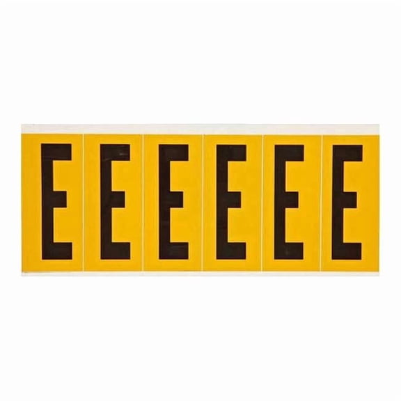 Brady Letter Label,E,1-1/2 in. W x 3-1/2 in. H 1550-E