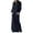 Dark Blue, variant on Brilliant Winter Dresses Long Sleeve Turndown Collar Ankle Fashion Round Neck Winter Warm Color Long Sleeve Pocket Long Dress clothes under $25.00