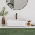 thumbnail image 6 of DeerValley DV-1V0002 Bathroom Vessel Sink 19" Retangular Vanity Sink Ceramic in White, 6 of 18