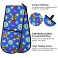 thumbnail image 4 of Dailycode Double Sided Oven Mitt with Loop Heat Resistant Kitchen Long Potholders 7" x 35" Colorful Star, 4 of 6