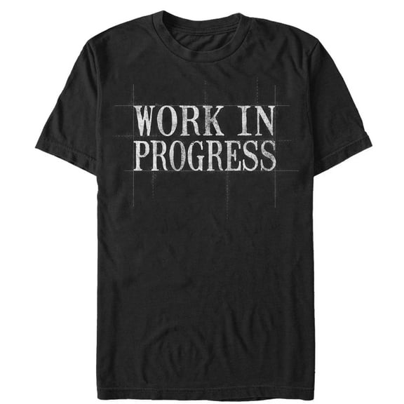 Women's CHIN UP Work in Progress  Boyfriend Graphic Tee Black Medium