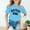 Blue, variant on Clothes for Girls Short Sleeve Shirt Casual Blue Girl Summer Clothes 9-10 Years Girl Outfits