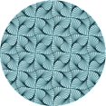 thumbnail image 1 of Ahgly Company Tapis d'Intérieur Ronds Lavables à la Machine, Style Transitionnel, Bleu Geai Bleu, Tapis de Zone, 7 Pieds Rond, 1 of 7