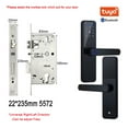 thumbnail image 2 of Door Lock, K7 Pro Biometric Fingerprint Door Lock Black Smart Lock Tuya App Remote Unlocking Password Keyless Lock Electronic Door Lock ,Easy to Install, 2 of 7
