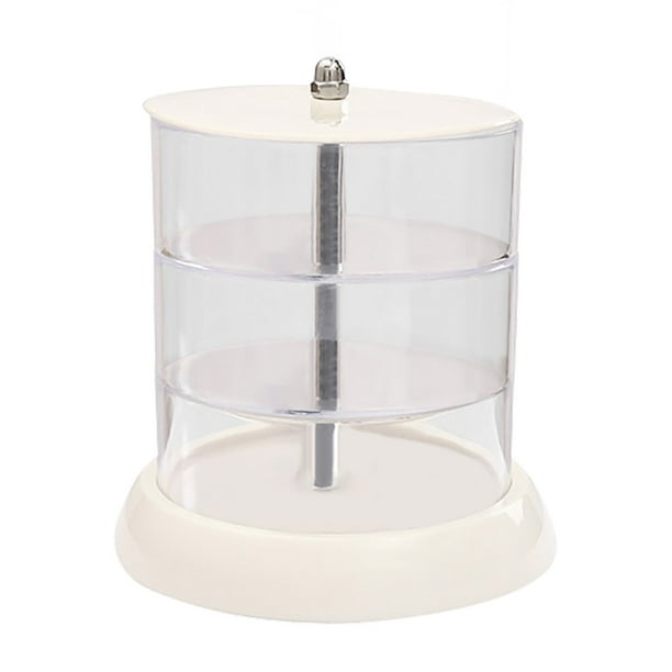 Yhmxh Organizadores y almacenamiento Caja de almacenamiento de joyas transparente giratoria multicapa para anillos, pendientes, pinzas para el cabello, anillos y joyas. Almacenamiento de ducha