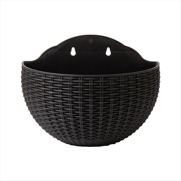 Macetas para Colgar en la Pared, Macetas para Colgar en Barandillas para Balcones Cercados, Soportes para Plantas en Ventanas, Macetas (Negro)
