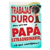 Cute Dog Funny Jumbo Spanish-Language Father's Day Card, 19.25"