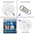 thumbnail image 3 of Christmas Shower Curtain Set - 48" x 72" Washable Bathtub Curtain with 12 Hooks, Cute Santa Claus Reindeer Xmas Balls Snowy Navy Blue Waterproof Fabric Stall Shower Curtains for Bathroom Décor, 3 of 6
