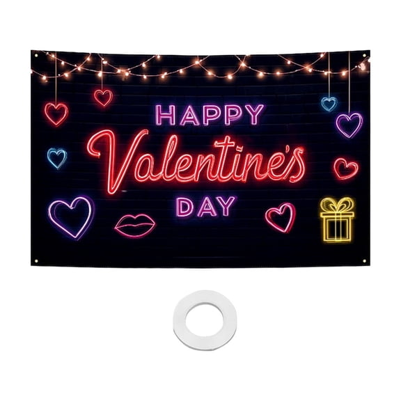 A Valentine'S Day Tapestry Wall Hanging Decor 71X45 Inches 180X115Cm Polyester Fabric Bedroom Living Room Dorm Decorations Festival Holiday Party Background Photo Booth Prop Style A