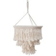 thumbnail image 3 of Shade de lámpara de macrame Boho Coste de luz encogida accesorio de tejido a mano, cubierta de luz colgante, pantalla de lámpara para dormitorios de Estilo C, 3 of 8