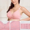thumbnail image 4 of Women Cotton Breastfeeding Bra Push Up Floral Pregnant Maternity Bra Wireless Nursing Bra, 4 of 7