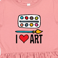 thumbnail image 4 of Inktastic Painting I Love Art Girls Toddler Dress, 4 of 5