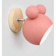 thumbnail image 3 of Lámpara de pared de interior NQ con oso de madera estilo nórdico rosa, 3 of 4
