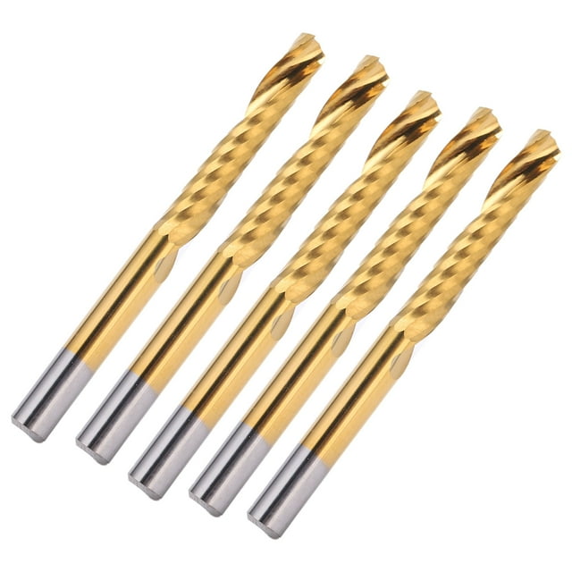 Cutter de Fraisage en Acier à Grande Vitesse, 5pcs Fin Moulin à Cannelures Fin Moulin Matériel Utilisation Pratique