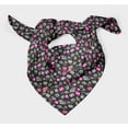 thumbnail image 3 of Bimba Gray Magnolia Bud Floral Pure Silk Printed Head Bandanas Summer Neck Wrap Scarf 40 x 40 Inches, 3 of 6