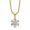 Gold Color, variant on Hip Hop Claw CZ Stone Bling Iced Out 14K Yellow Gold Flower Shape Pendants Necklace for Men Women Unisex Rapper Jewelry
