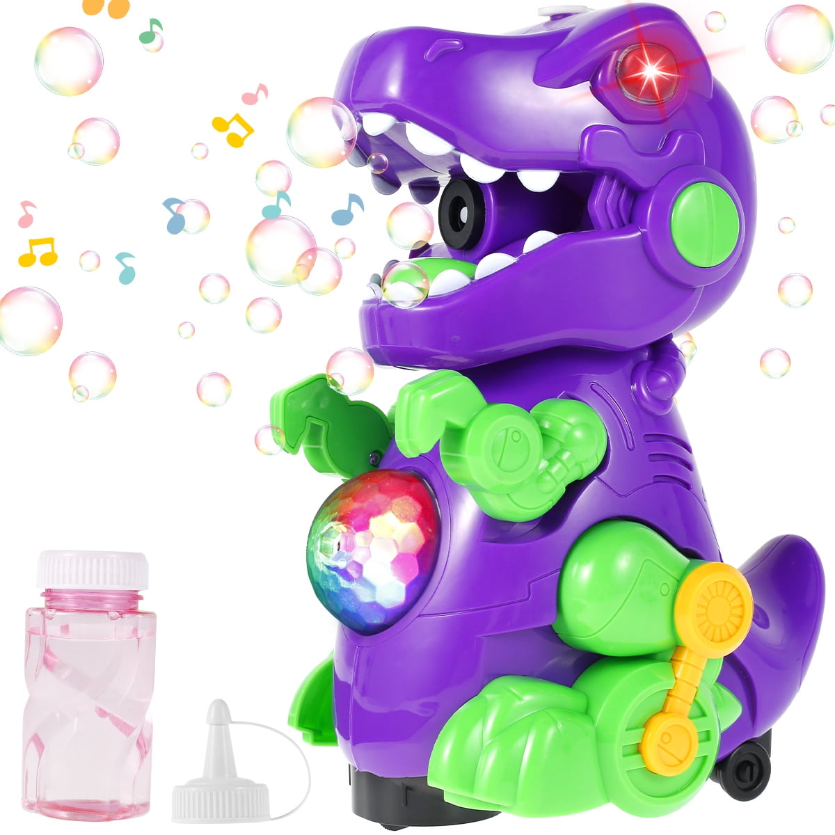Dupashio Dinosaur Bubble Machine 3in1 Dinosaur Bubble Gun High Output