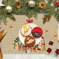 thumbnail image 5 of Kumdkd Christmas Table Runner & Placemat Set - Linen Print Party Decor (70.9x12.9in, 5Pcs) with Snowflake & Santa Claus Design‌, 5 of 6