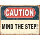 thumbnail image 1 of Precaución, cuidado con el paso, divertido letrero/placa de metal de aluminio retro, regalo novedoso para el pub de la cueva del hombre. Tamaño: 8 x 12 pulgadas, 1 of 4