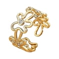 thumbnail image 1 of Bague Ouverte Fleur Creuse Mode Bagues Réglables Bijou Déclaration Cadeau Banmo, 1 of 5