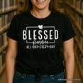 thumbnail image 2 of Blessed Grandma T-Shirt, All Day Every Day White and Black Tee for Faithful Grandmothers, 2 of 8