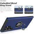 thumbnail image 3 of Shockproof Case for Samsung S22 Ultra 5G, [Embedded Finger Ring] Military Grade Phone Case Cover with Reinforced Metal Stand Kickstand [Support Magnetic Car Holder] for S22 Ultra, Blue, 3 of 13