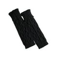 thumbnail image 3 of LAVA 3 Pairs Leg Warmer for Women Fashion Knitted Crochet Long Boot Socks Knee High Cable Knit Thermal Winter Sleeve Black, 3 of 12