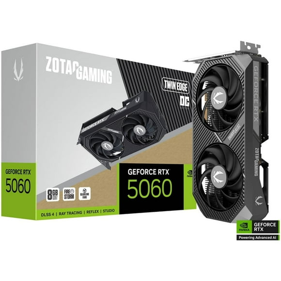 Tarjeta de Video ZOTAC GAMING GeForce RTX 5060 Twin Edge OC 8GB GDDR7 ZT-B50600H-10M